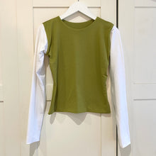 Load image into Gallery viewer, S Contrast Long Sleeve Bamboo Top