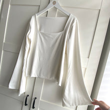 Load image into Gallery viewer, Bell Sleeve Square neck Bamboo Top