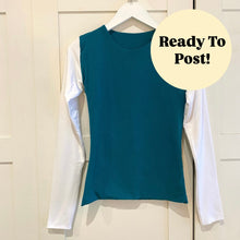 Load image into Gallery viewer, XS Contrast Long Sleeve Bamboo Top