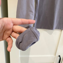 Load image into Gallery viewer, SIZE L Grey Round Neck Long Sleeve Tencel Lyocell Top