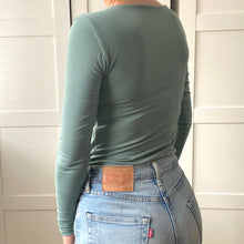 Load image into Gallery viewer, Square Neck Long Sleeve Bamboo Top