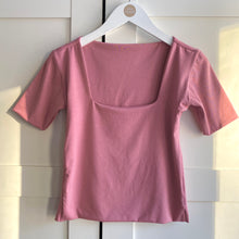 Load image into Gallery viewer, Square Neck Short Sleeve Bamboo Top