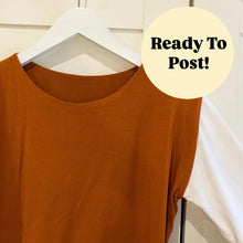 Load image into Gallery viewer, XXL Contrast Long Sleeve Bamboo Top