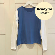 Load image into Gallery viewer, L Contrast Long Sleeve Bamboo Top