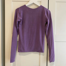 Load image into Gallery viewer, SIZE L /XL Purple Round Neck Long Sleeve Tencel Lyocell Top
