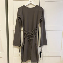 Load image into Gallery viewer, Bamboo 2-way sleeve corset detail Mini Dress