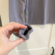 Load image into Gallery viewer, SIZE L Grey Round Neck Long Sleeve Tencel Lyocell Top