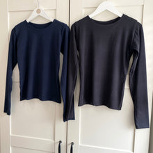 Load image into Gallery viewer, Round Neck Long Sleeve Bamboo Top