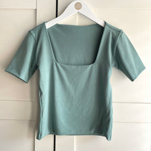 Load image into Gallery viewer, Square Neck Short Sleeve Bamboo Top