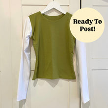 Load image into Gallery viewer, S Contrast Long Sleeve Bamboo Top