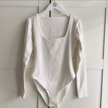 Load image into Gallery viewer, Square Neck Long Sleeve Bamboo Bodysuit