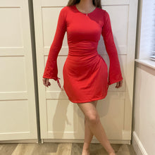 Load image into Gallery viewer, Bamboo 2-way sleeve corset detail Mini Dress