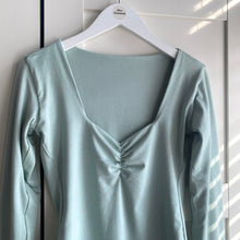 Load image into Gallery viewer, Ruched Bust Long Sleeve Bamboo Bodysuit