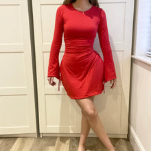 Load image into Gallery viewer, Bamboo 2-way sleeve corset detail Mini Dress