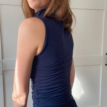 Load image into Gallery viewer, Cropped Roll Neck Sleeveless Bamboo Top