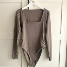 Load image into Gallery viewer, Square Neck Long Sleeve Bamboo Bodysuit