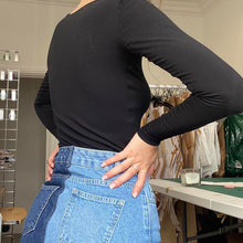 Load image into Gallery viewer, SIZE L /XL Purple Round Neck Long Sleeve Tencel Lyocell Top