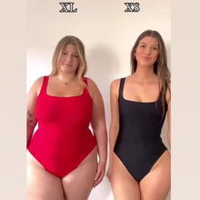 Load and play video in Gallery viewer, Recycled Square Neck Swimsuit