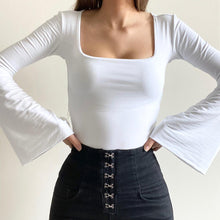 Load image into Gallery viewer, Bell Sleeve Square neck Bamboo Top