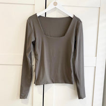 Load image into Gallery viewer, Square Neck Long Sleeve Bamboo Top