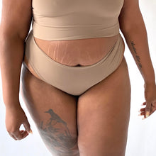 Load image into Gallery viewer, Recycled Super High Waisted Brief STONE