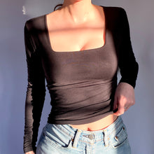 Load image into Gallery viewer, Square Neck Long Sleeve Bamboo Top