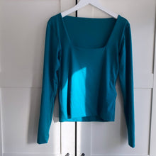 Load image into Gallery viewer, Square Neck Long Sleeve Bamboo Top