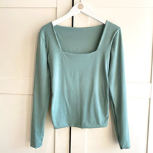 Load image into Gallery viewer, Square Neck Long Sleeve Bamboo Top