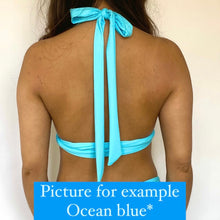 Load image into Gallery viewer, Recycled Tie Up Top - Ocean Blue
