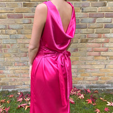 Load image into Gallery viewer, Pink Satin Maxi Dress
