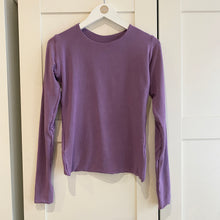 Load image into Gallery viewer, SIZE L /XL Purple Round Neck Long Sleeve Tencel Lyocell Top
