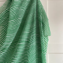 Load image into Gallery viewer, Green &amp; White Stripes Deadstock Cowl Neck Dress
