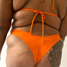 Load image into Gallery viewer, Recycled High Waisted Thong - Orange
