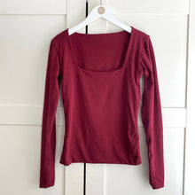 Load image into Gallery viewer, Square Neck Long Sleeve Bamboo Top
