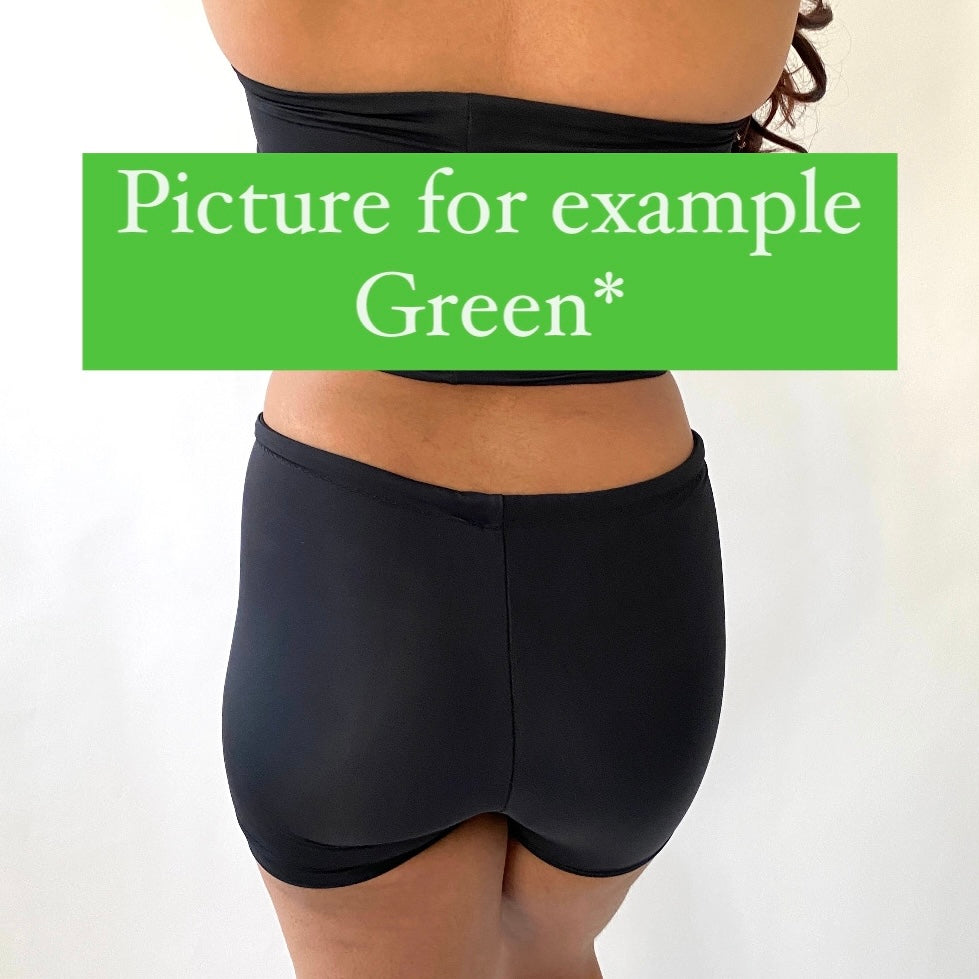 Recycled High Waisted Shorts - Green