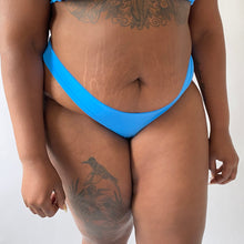 Load image into Gallery viewer, Recycled High Waisted Thong - Ocean Blue
