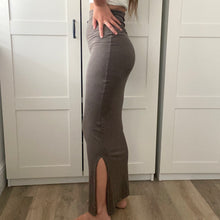 Load image into Gallery viewer, Bamboo High Waisted Maxi Skirt With Split
