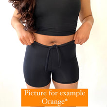Load image into Gallery viewer, Recycled High Waisted Shorts - Orange
