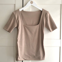 Load image into Gallery viewer, Square Neck Short Sleeve Bamboo Top
