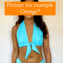 Load image into Gallery viewer, Recycled Tie Up Top - Orange
