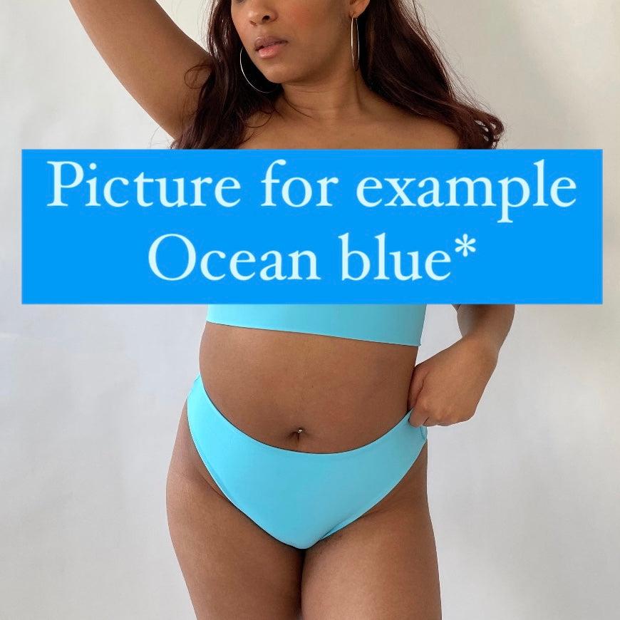 Recycled Super High Waisted Brief - Ocean Blue