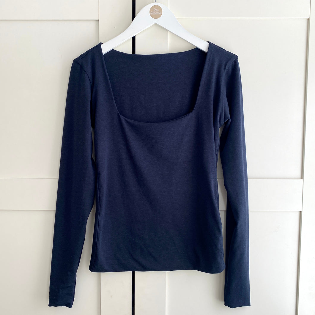 Size M / Square Neck Long Sleeve Bamboo Top