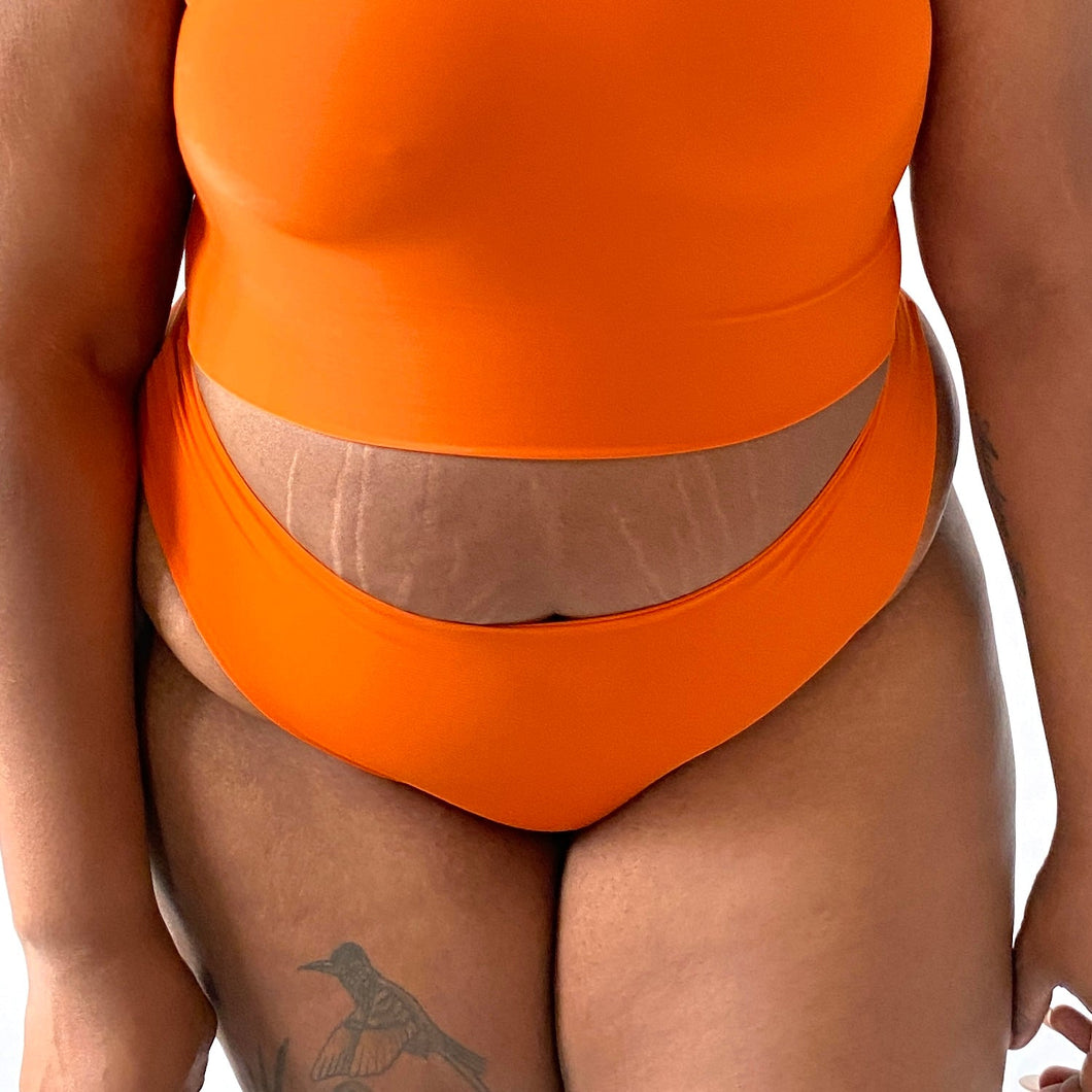 Recycled Super High Waisted Brief - Orange
