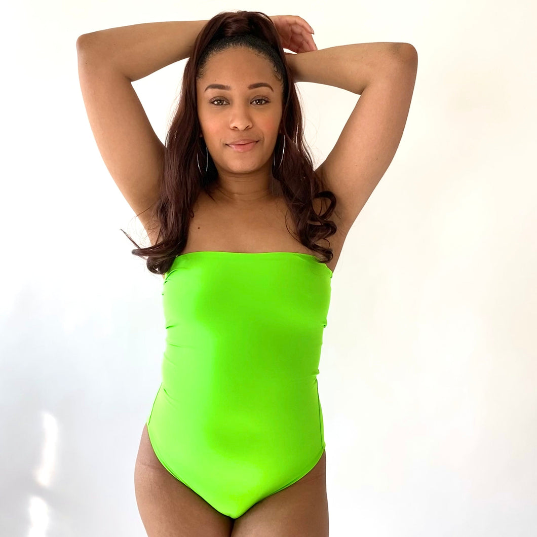 Recycled Bandeau Multiway Swimsuit - Green