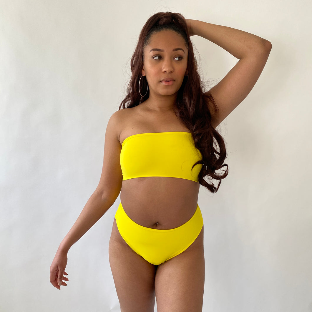 Recycled Super High Waisted Brief / YELLOW / XXS / Ready to post