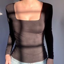 Load image into Gallery viewer, Square Neck Long Sleeve Bamboo Top
