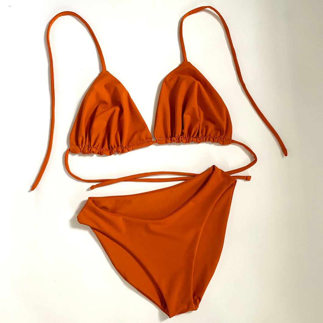 Recycled Triangle Top & Recycled Full Cover Brief Bikini Set