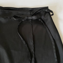 Load image into Gallery viewer, Choose Size* Dead Stock Black Satin Mini Wrap Skirt
